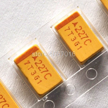 100 шт. D 7343 чехол 16V 220 мкФ 227 C 227C SMD тайd227k016rnj танталовая фотография | Обустройство
