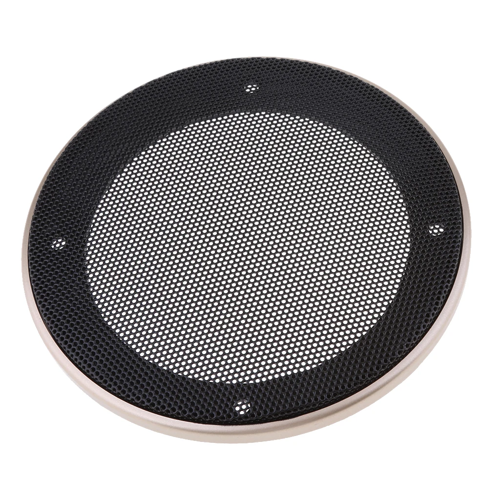 4inch Champagne Color Mesh Speaker Decorative Circle Subwoofer Grill Cover Guard Protector, Screw is Included
