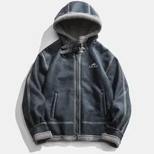 Зимнее Свободное пальто из овечьей шерсти, Мужская утолщенная рабочая одежда, хлопковая модная хип-хоп куртка с хлопковой подкладкой, свободная