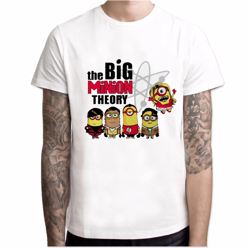 Футболка мужская футболка с надписью Big Bang Theory для мужчин новинка Шелдон мужские