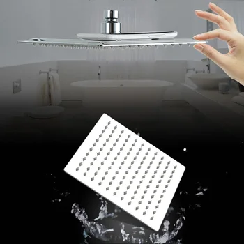 

Modern Round & Square Stainless Steel Showerhead Rainfall Rain Shower Head Chrome high pressure bath faucet rain shower 6/8 inch