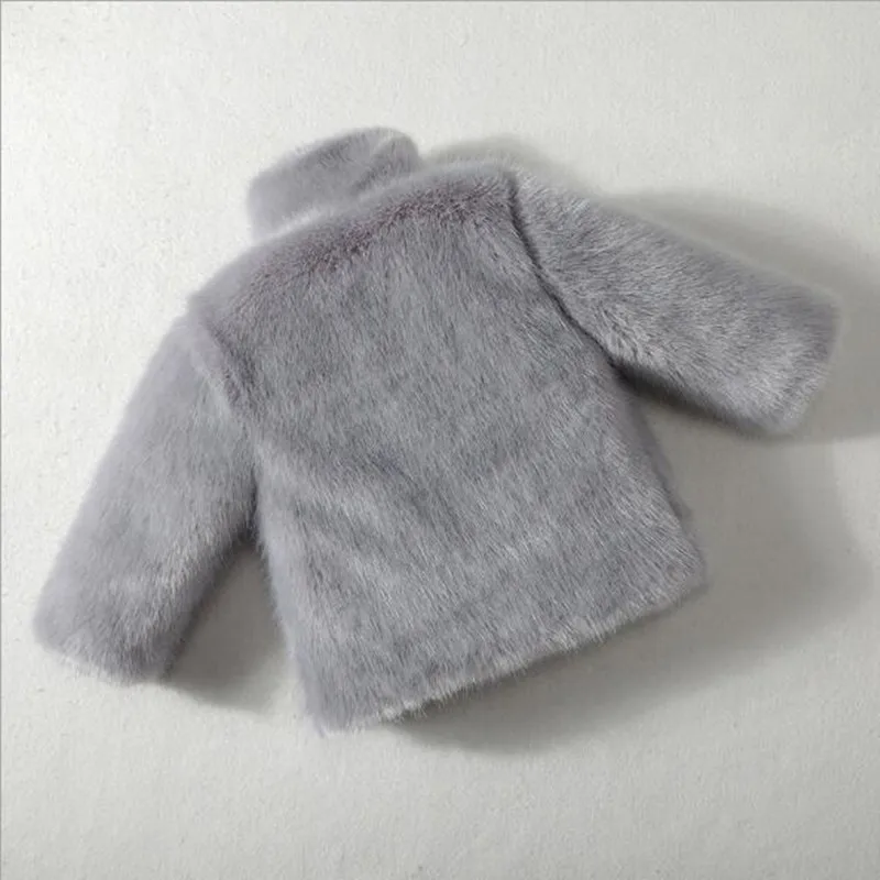 Детское хлопковое пальто с искусственным мехом зимнее корейское пальто с искусственным мехом для мальчиков и девочек утепленная куртка-свитер для маленьких детей