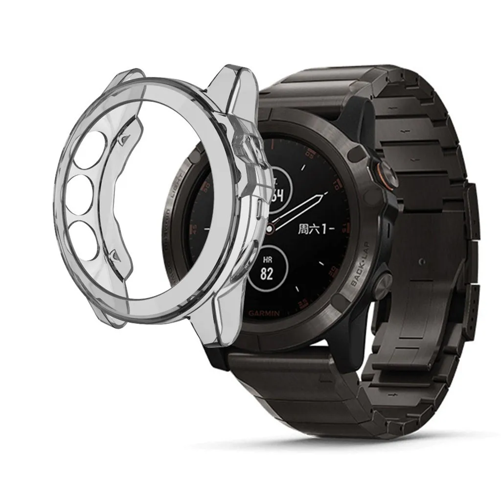 Защитный чехол для Garmin Fenix 5X Smart Watch ультра-тонкий прозрачный чехол из материала tpu сменная пленка защитная оболочка 19Aug