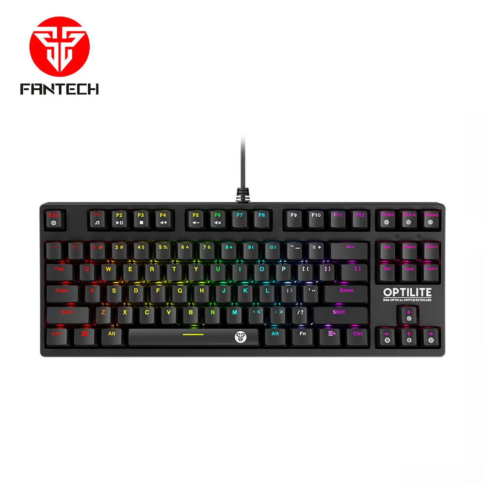 Fantech MK872 RGB оптическая ось механическая клавиатура все кнопки не имеют коллизии макро водонепроницаемый игровой Keybord для плеера - Цвет: MK872