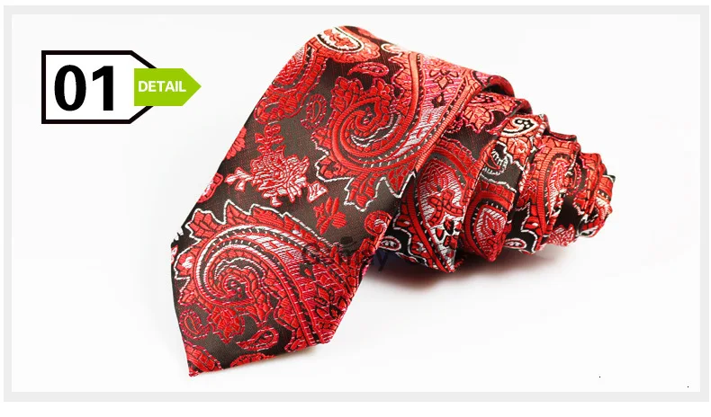 Модные Для мужчин s узкие галстуки 6 см Классические Пейсли галстук-бабочка для Для мужчин формальные Бизнес Свадебный костюм шейный платок мужской галстук из жаккардовой ткани, галстуки