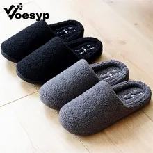 Shoes Men Fur Slippers Gingham Warm Winter Shoe Sturdy Sole Light Weight House Slippers Women Lover Soft Indoor Slipper Non Slip