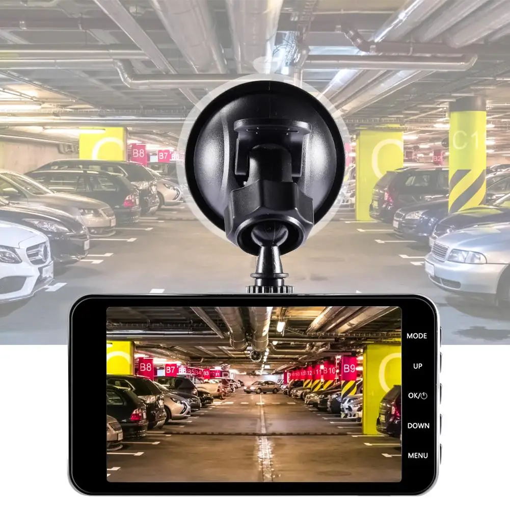 " HD 170 ночного видения автомобиля dvr Dash Cam вождения рекордер передний задний двойной объектив с ночное видение WDR g-сенсор парковки монитор