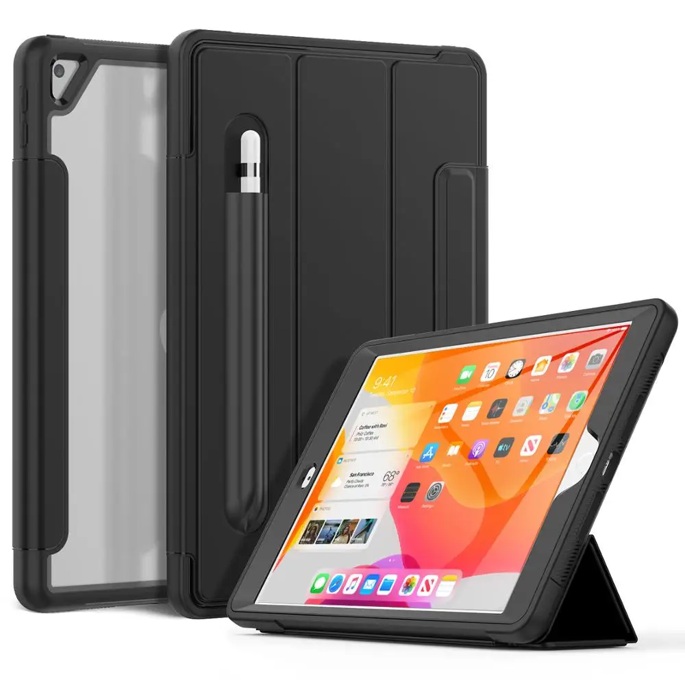 

DUNNO For 2019 iPad 10.2 Case For iPad 7th 8th Generation Case With Pencil Holder Smart Case Auto Sleep/Wake For iPad 7 Cover