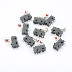 10 - Pack Micro Roller Lever Arm SPDT Snap Action Mini Limit Switch with 3 - Pin Design (10pcs)