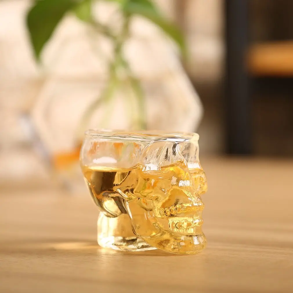 Transparent Skull Head Vodka Whiskey Wine Beer Home Drinking Ware Novelty Cup Mug Gift Bar Club Glass | Дом и сад