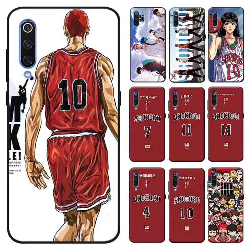 

For samsung galaxy a50 a70 a30 a40 a20 s8 s9 s10 plus Soft silicone Cover Phone Case Anime Slam Dunk