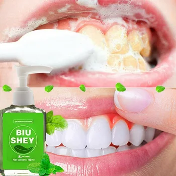 

Mint Flavor Safe Teeth Cleaning Bathroom Portable Stain Removal Bleeding Gums Oral Hygiene Toothpaste Daily Whiter Pump Design