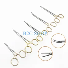 Нержавеющая сталь гемостатические щипцы хирургический инструмент Держатели игл гемостат золотая ручка