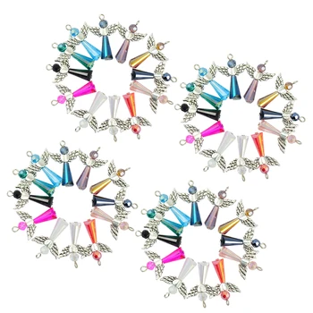 

48 Pieces Mix Angel Wings Charms Pendants Faceted Glass Beads Fashion Jewelry for Jewelry Making