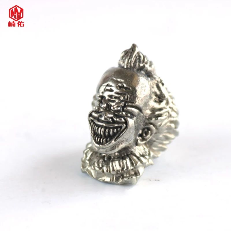 

1PC Evil Clown Retro Brass White Copper EDC Paracord Beads Lanyard Pendants Knife Beads Umbrella Rope Cord Beads Pendants