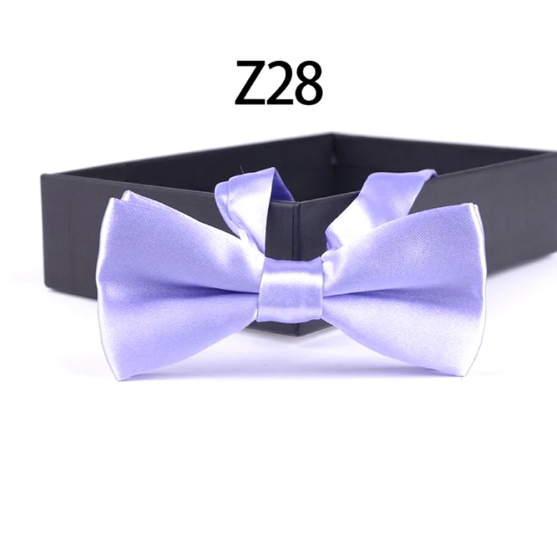 Популярный детский полиэстер шелк регулируемый галстук-бабочка для мальчиков и девочек лоток для хранения Твердые бабочки винтажный смокинг для вечерние подарок - Цвет: Z28