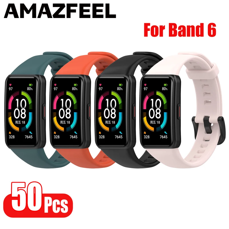 Cinturino Da Polso 50 Pz/Pacco Per Huawei Honor Band 6 Cinturino Cinturino In Silicone Per Huawei Band 6 Honor Band 6 Accessori