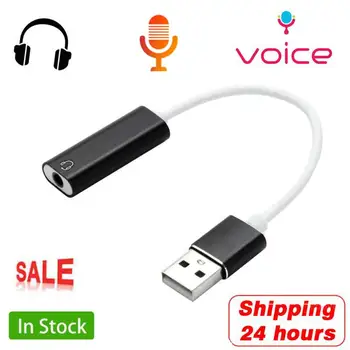 

HIFI Magic Voice 7.1CH External Sound Card USB To 3.5mm Jack Audio Adapter Stereo Speaker For Headset Microphone Desktop Surface