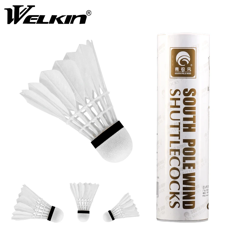 BadmintonShuttlecockWhiteGooseBoardFeatherFlyingStability