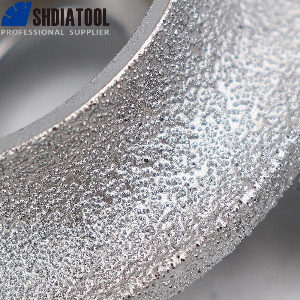 SHDIATOOL Dia75mmX20mm Profile Wheel For Demi-bullnose Edge, Vacuum Brazed Diamond Grinding Wheel