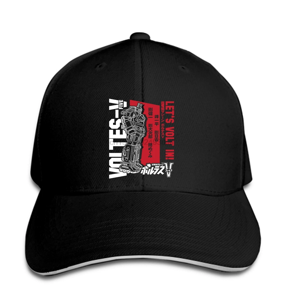 Бейсболка VOLTES V Япония Ретро меха Аниме Робот черная шляпа остроконечная Кепка