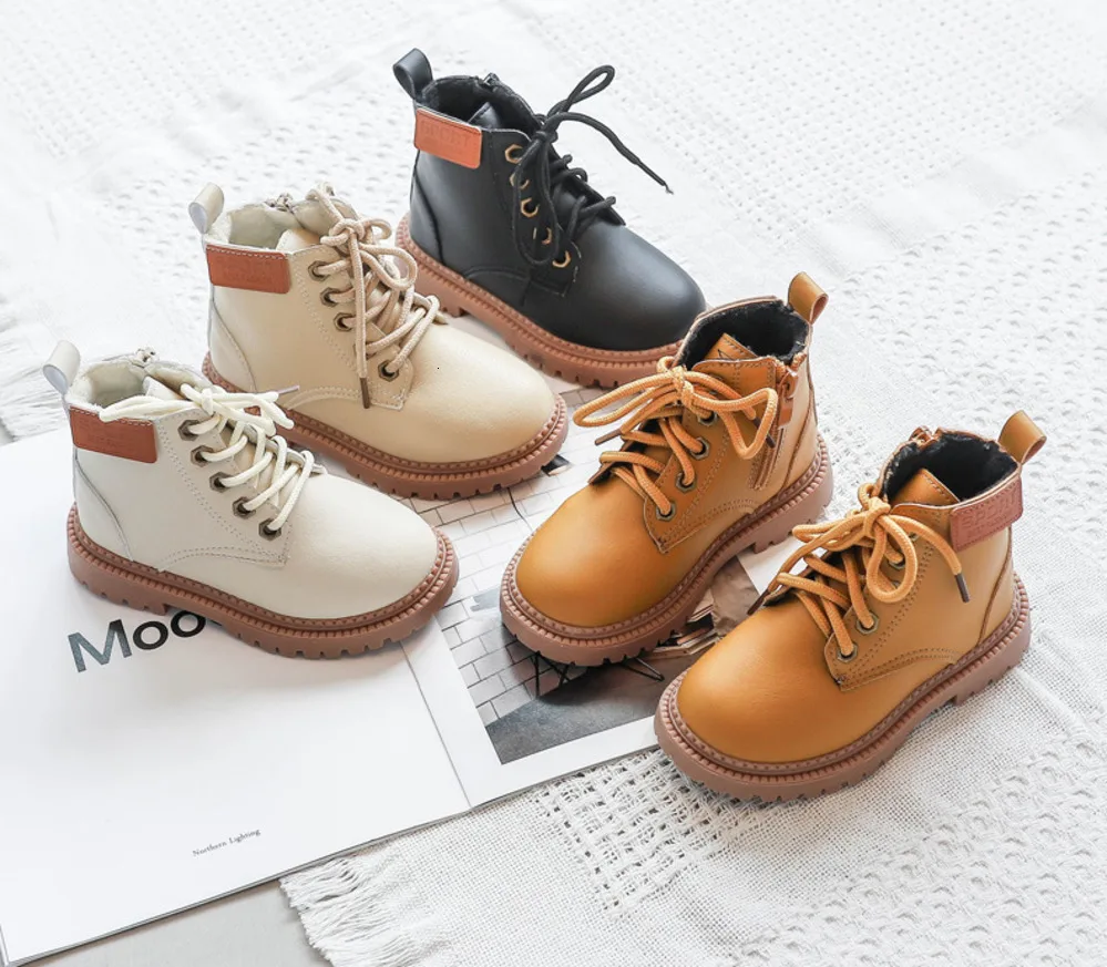 

Spring Autumn Kids Boots For Girl Boy PU Leather Children Rain Boots Waterproof Toddler Baby Casual Shoes Footwear