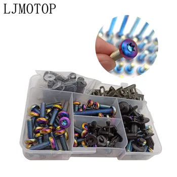 

Universal Motorcycle Fairing Screws Fastener Clips Body Spring Bolts Kit for Honda Black SpiRit NC750 S X CB1100 CBF1000 CB600F