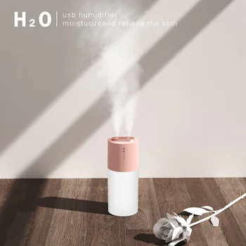 

2020 Double Spray Humidifier 400ML Ultrasonic Aroma Diffuser USB Rechargeable Battery Mist Maker Air Humidifier With LED Light