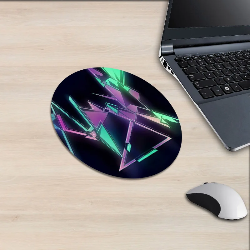 200X200X2MM XGZ 3D рендеринг круглый коврик для мыши технология Linel Wolf Imaging Cube цветочный круг узор лошадь аниме резиновый коврик для компьютерной мыши Тотем - Цвет: 200X200X2MM