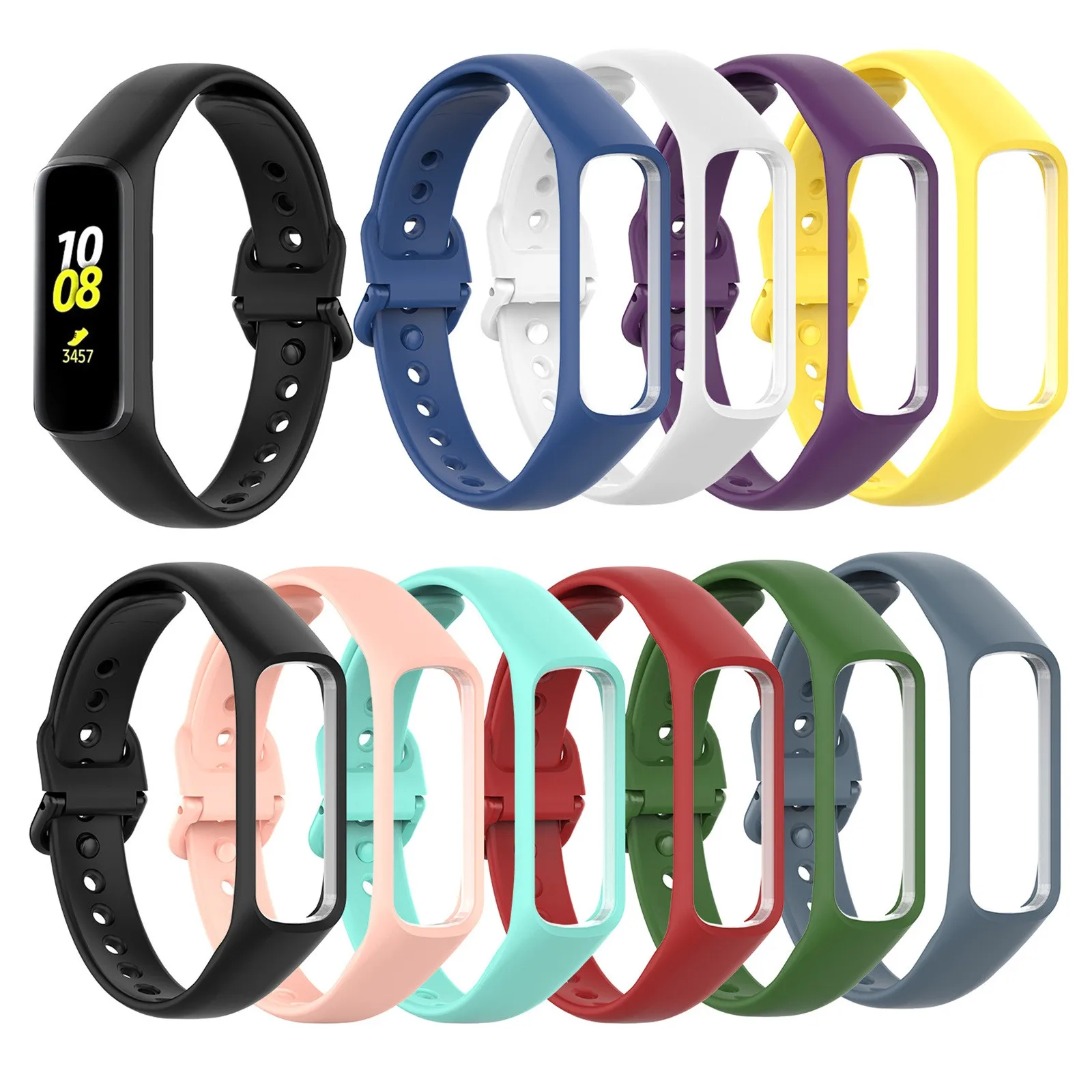 Спортивный силиконовый сменный ремешок для Samsung Galaxy Fit2 R220 |