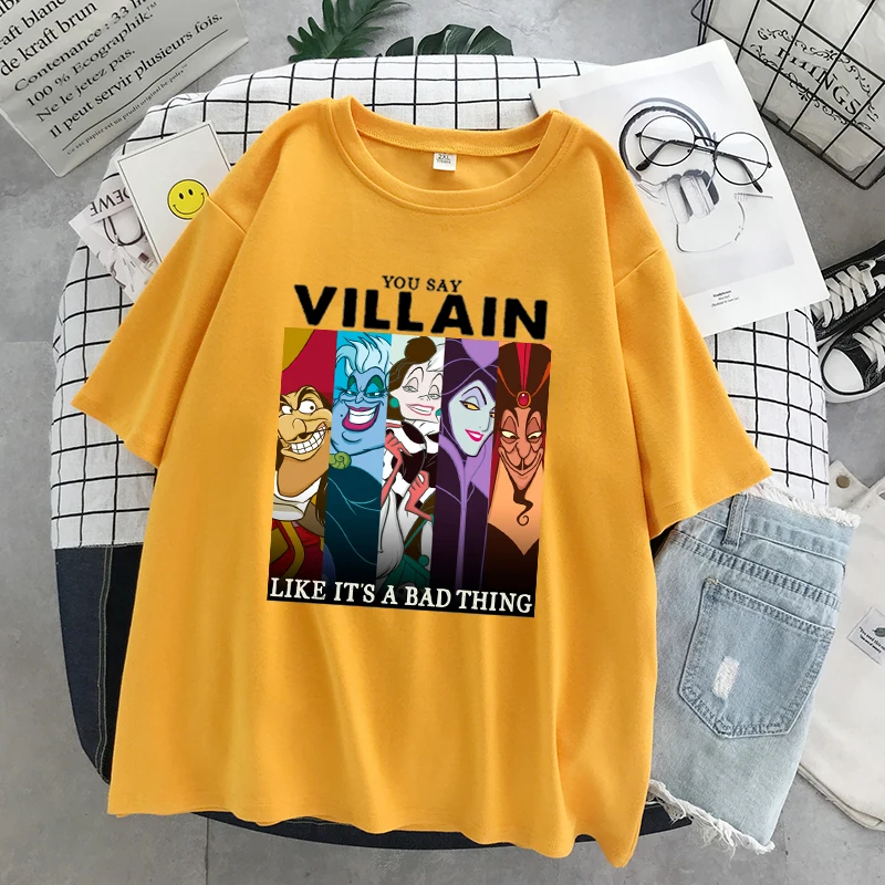 2020 Disney Autumn New Fashion Villains Bad Girl Have More Fun t-shirt Graphic Tops Tees 90s Harajuku T-shirt Gothic T-shirt funny t shirts Tees