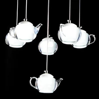 

Modern Minimalist Droplight Creative Teapot Lamp for Hotel Room Living Room Corridor Bedroom Study LED Lights Pendant Fixture