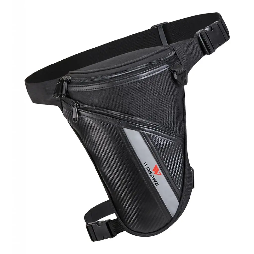 Thigh Drop Leg Bag for Men Waist Bags Waterproof Fanny Pack Motorcycle Multi-Pocket Zipper Hip Pouch for Small Items Storage