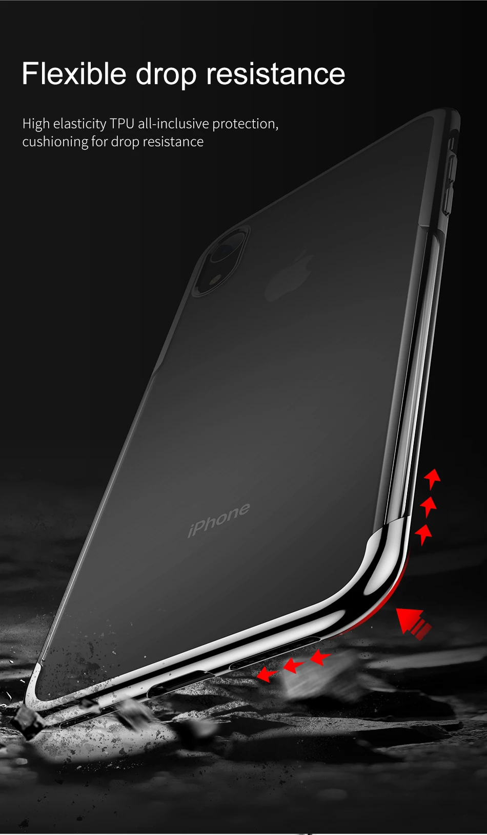 Чехол Baseus для iPhone XR Xs чехол Роскошный мягкий ТПУ чехол для телефона для iPhone XS XR XS Max Coque Funda задняя крышка прозрачный