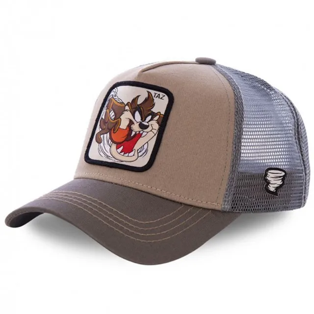 High Quality Disney Animal Mickey Anime Snapback Cotton Baseball Cap Men Women Hip Hop Dad Mesh Trucker Hat Dropshipping Brown Taz 2