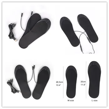 

1 Pair USB Heated Insoles Warmer heating Shoes Heater Winter Keep Warm S M L size