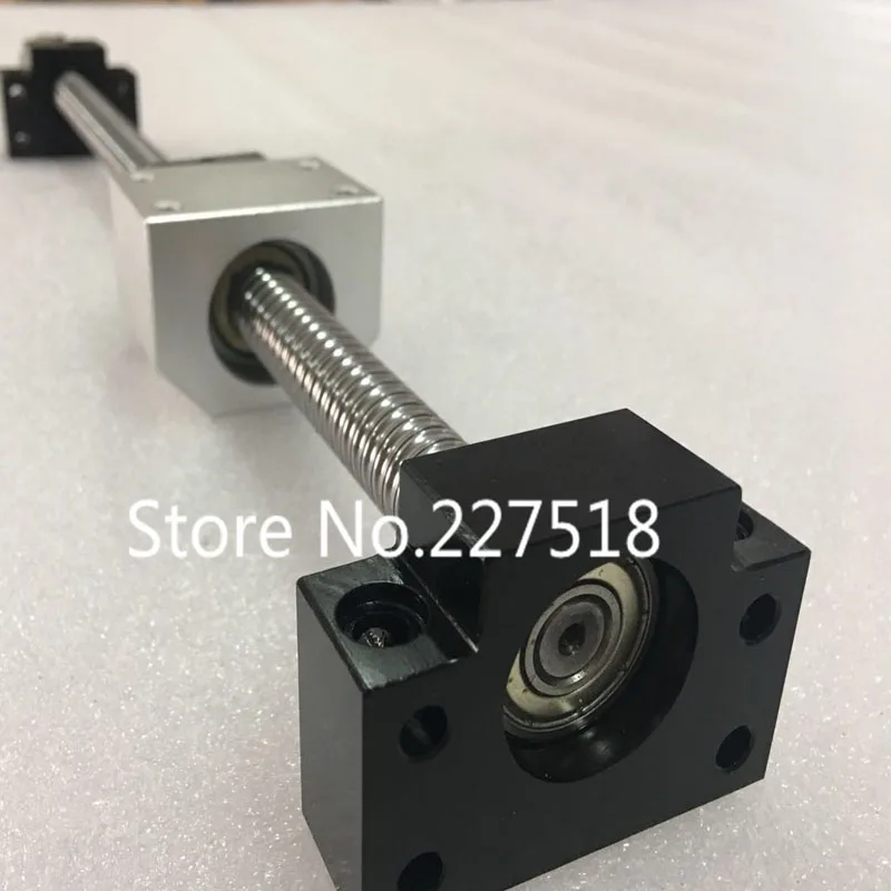 2 anti backlash ballscrew RM1605-500mm/RM2005-1020mm+BK/BF15 end bearing CNC set 