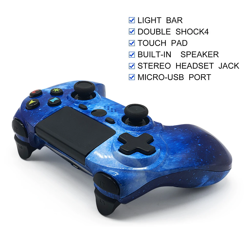 K ISHAKO DOUBLE SHOCK4 для Playstation4/ПК/ноутбуков/PS tv/SMART tv Gampad контроллер Bluit-in и динамик