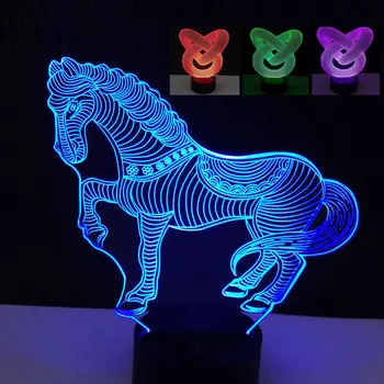 

7 Color Changing LED Night Light Dock Holder Lamp Bases Touch 10LED 3D 3D 3D New Plastic USB Halloween