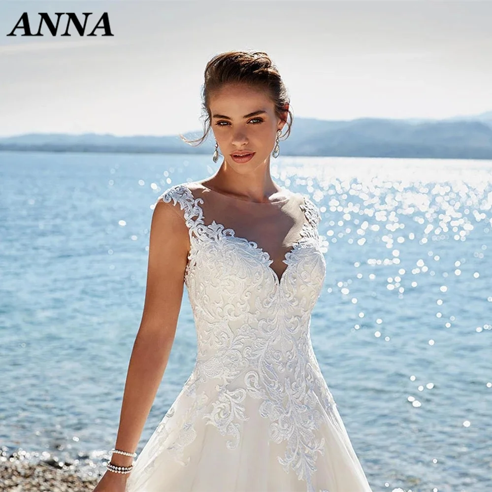 Платье женское длинное ANNA-BEAUTY без рукавов элегантная Кружевная аппликация