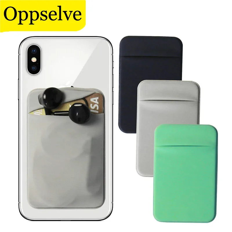 Business Credit Pocket Adhesive Fashion Cell Phone Holder Card Case