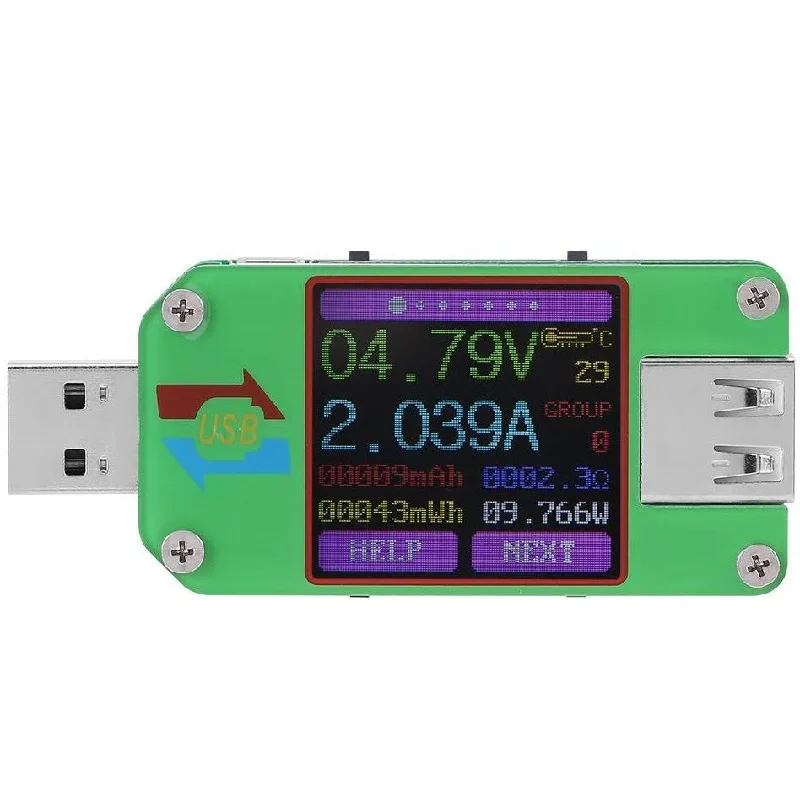 

UM24C UM24 USB Tester LCD Display Voltage Current Meter Voltmeter Ammeter Battery Charge Measure Cable Impedance