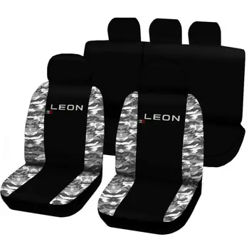 

FUNDAS PARA ASIENTOS COCHE SEAT LEON 3a Ser. 12 LINERS BICOLOR NEGRO CAMUFLAJE