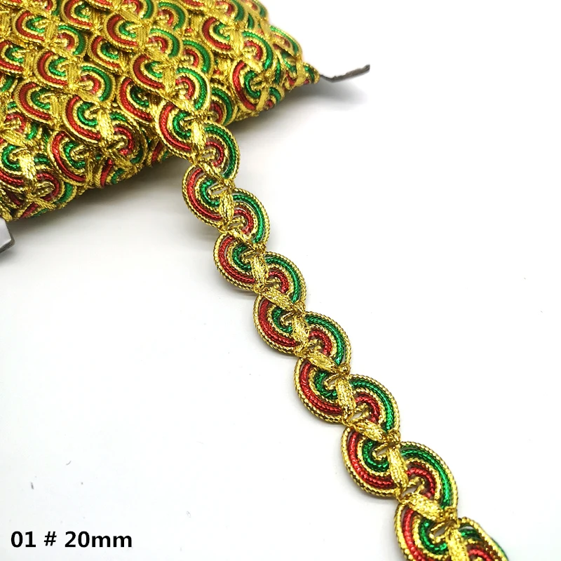 Gold Silver Lace Ribbon Trims For Stage Performance Party Cosplay Wedding Clothes DIY Accessories 2 yards lace ribbon lace garment accessories lace sewing supplies lace decoration lace accessories lace sewing accessories clothing accessories