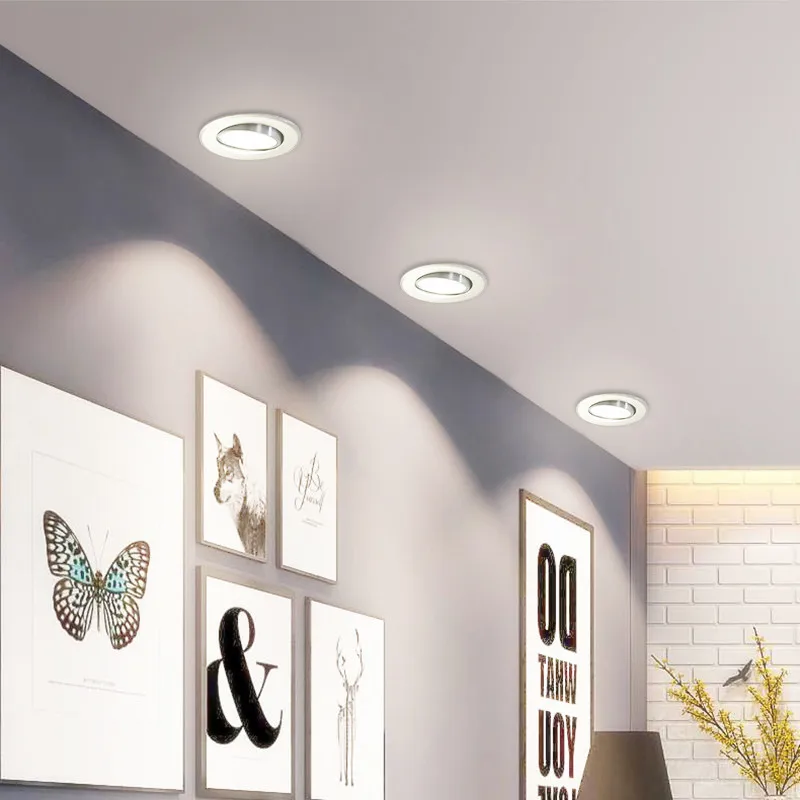 Dimmable Recessed LED Downlights 5W 7W 9W 12W 15W18W COB LED Ceiling Spot Lights AC85~265V LED Background Lamps Indoor Lighting