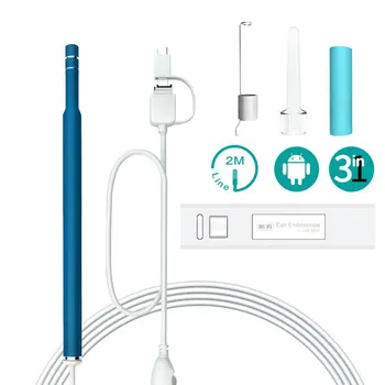 

3 in 1 Visual ear canal endoscope Ear Cleaner with 1.3 megapixels Camera Endoscope Kit ear wax removal tool Health Care hot