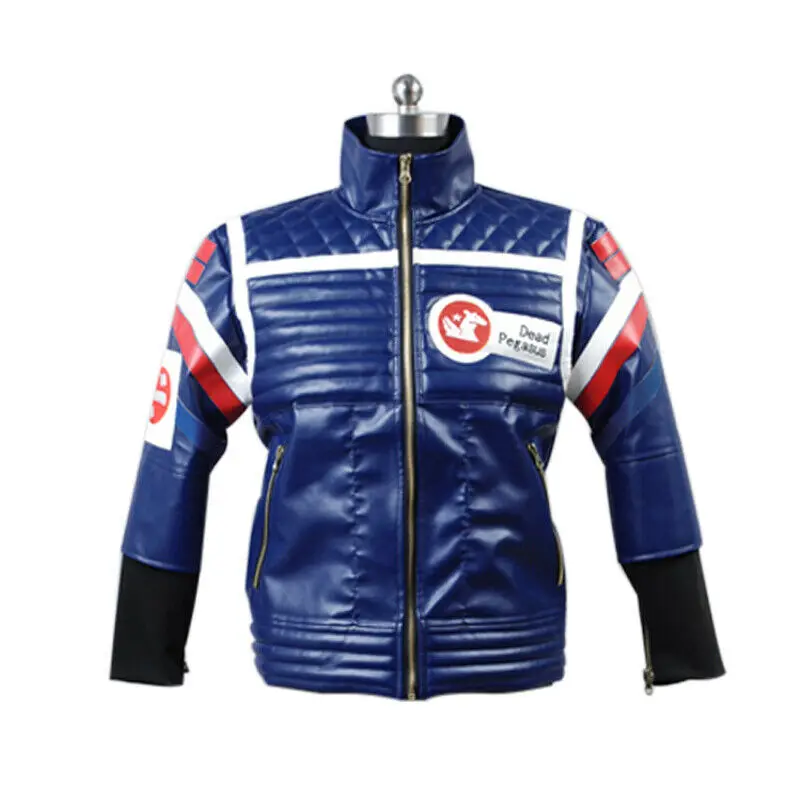 

Cosdaddy Gerard Way Cosplay Costume Party Poison Jacket Halloween PU Blue Jacket Coat