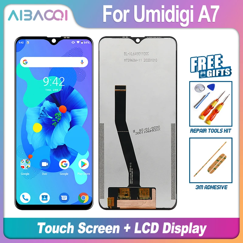 AiBaoQi ġ ũ  LCD ÷ ǰ, Umidigi A9 Pro A7 A7 Pro A5 Pro ޴ ü ǰ