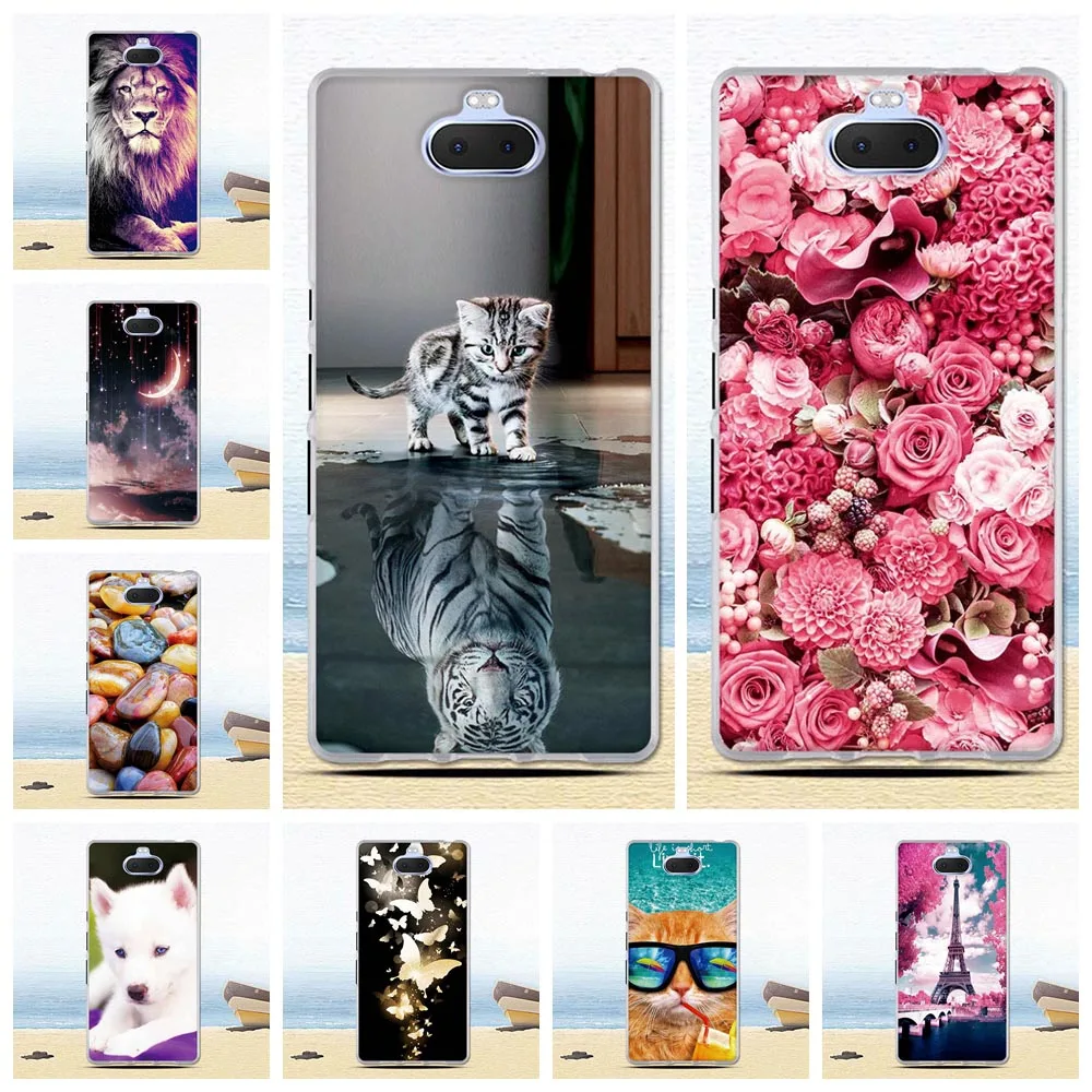 

Silicone Case Cover For Sony Xperia 10 Plus Case Cartoon Pattern Thin Soft TPU Back Coque For Sony Xperia 10 Case Cover