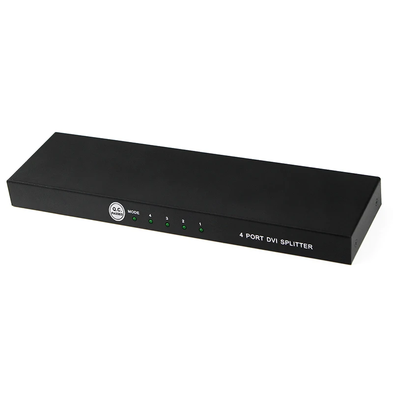 DVI сплиттер 1x4 1 в 4 выход DVI коммутатор видео разветвитель HD 1080P с Мощность адаптер HDMI кабель